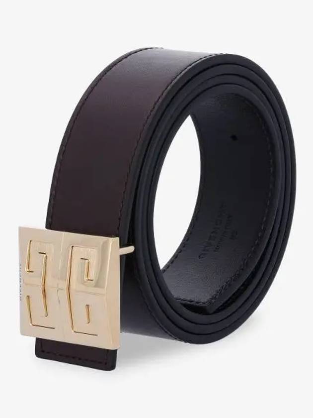 4G Logo Buckle Reversible Leather Belt Brown - GIVENCHY - BALAAN 2