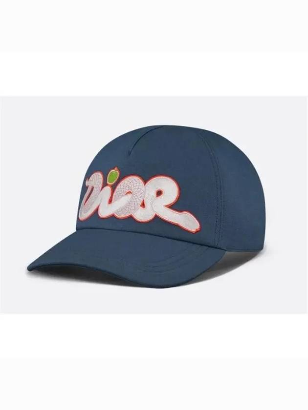 And Kaws Cotton Ball Cap Navy Blue - DIOR - BALAAN 2