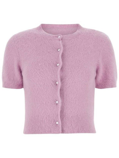 Angora Crew Neck Cardigan Lilac - MAISON MARGIELA - BALAAN 2