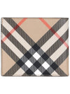 Check Half Wallet Beige - BURBERRY - BALAAN 5