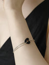 Heart Chain Layered Bracelet Silver - SOSOO - BALAAN 2