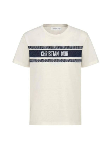 Logo Street Plain Short Sleeved T-Shirt White - DIOR - BALAAN 1