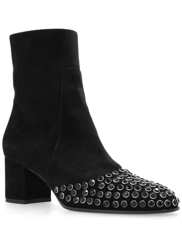 Alaïa Suede Ankle Boots With Studs, Women's, Black - ALAIA - BALAAN 4