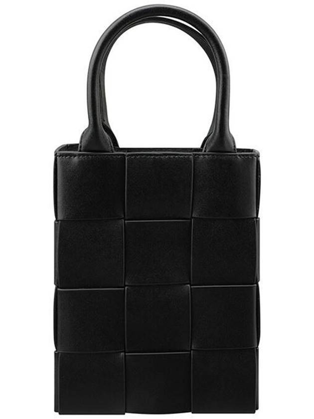 Intrecciato Cassette Mini Tote Bag Black - BOTTEGA VENETA - BALAAN 4