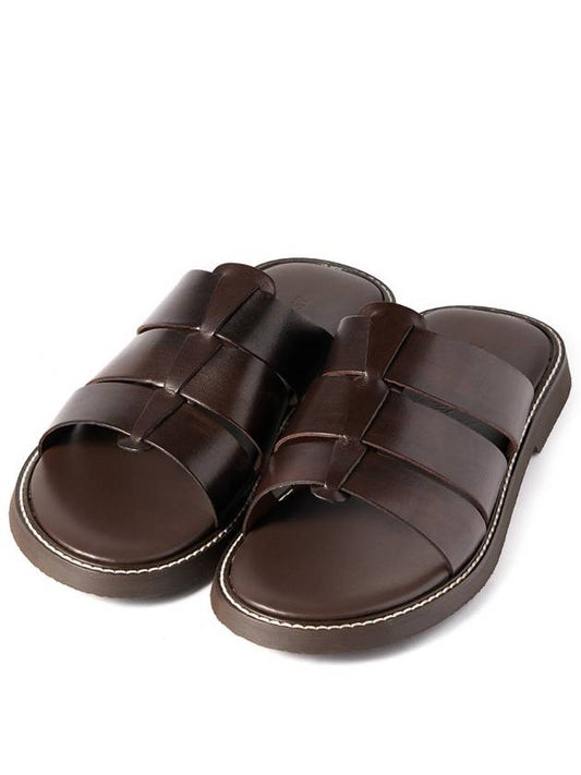 Fisherman Slippers Amalfi Dark Brown - ANTICHI ROMANI - BALAAN 1