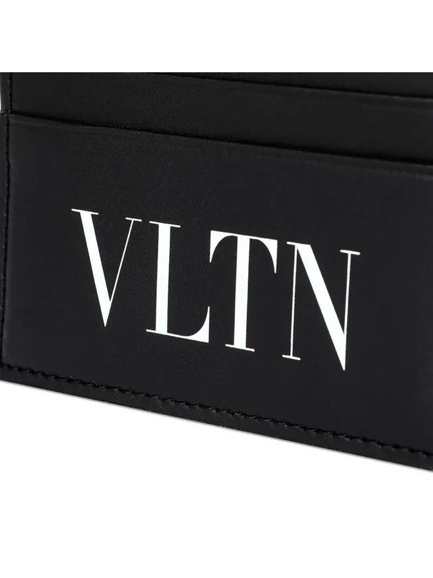 VLTN Logo Print Card Wallet Black - VALENTINO - BALAAN 4