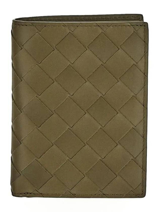 Intrecciato Flap Half Wallet Mud - BOTTEGA VENETA - BALAAN 1