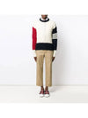 diagonal Aran cable pullover knit top ivory - THOM BROWNE - BALAAN.