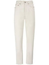 Slim Fit Denim Jeans Chalk White - SAINT LAURENT - BALAAN 2