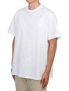 Men's Metallic Embossed Back Logo Short Sleeve T-Shirt White - WOOYOUNGMI - BALAAN 6