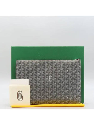 Gray color APMSENAT2 PVC SENAT Sena MM clutch - GOYARD - BALAAN 1