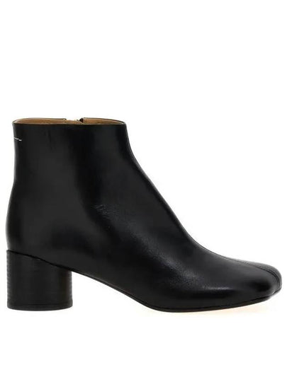 Women's Anatomic Tabi Toe Leather Middle Boots Black - MAISON MARGIELA - BALAAN 2