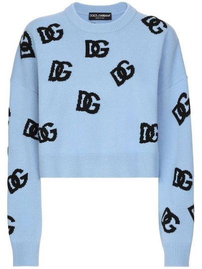 intarsia knit top blue - DOLCE&GABBANA - BALAAN 2