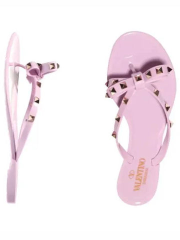 Rubber Rockstud Thong Women s Sandals - VALENTINO - BALAAN 1