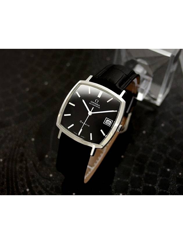 Gen ve Black Edition Men s Automatic Leather Watch - OMEGA - BALAAN 4