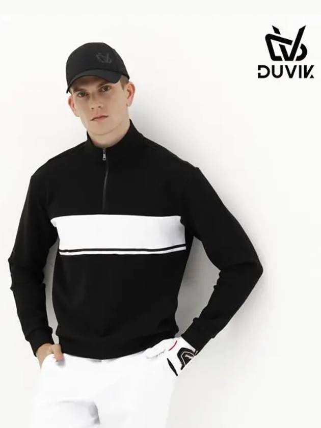 half zip-up blouson long sleeve t-shirt DD3MTS162BK - DUVIK - BALAAN 1