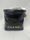 22 Bag Jenny Mini Shiny Calfskin Gold Black AS3980 - CHANEL - BALAAN 2