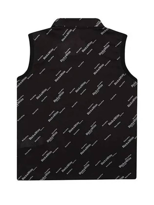 Full logo print sleeveless 9823LZPPBLACK - BLACK&WHITE - BALAAN 2