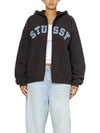 graphic logo hooded zip up jacket black 118565 0034 - STUSSY - BALAAN 5