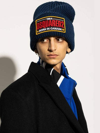 Dsquared2 Cap With Logo, Men's, Navy Blue - DSQUARED2 - BALAAN 2