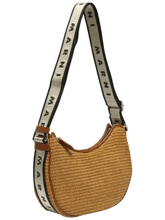 Small Raffia Shoulder Bag Brown - MARNI - BALAAN 2