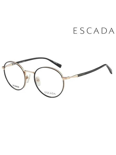 Glasses Frame VES987FS 009AS Round Titanium Men Women - ESCADA - BALAAN 1