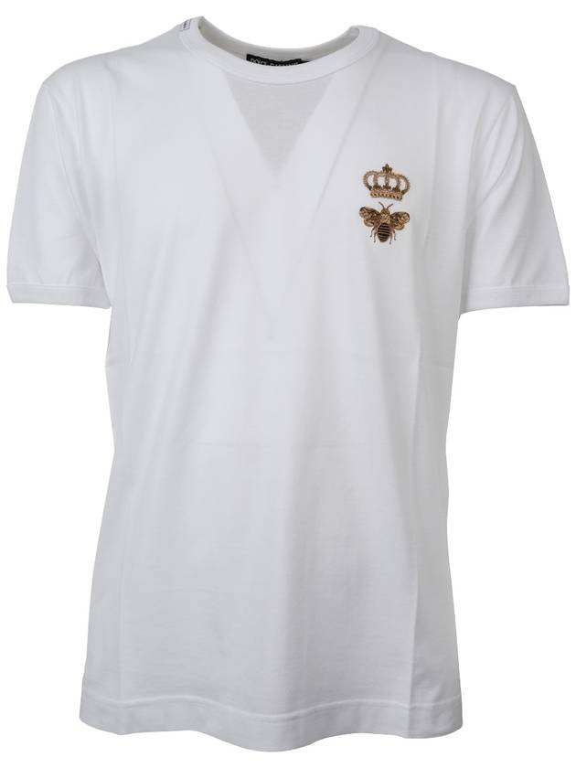 Embroidered T-Shirt G8PV1Z G7WUQW0800 B0011010166 - DOLCE&GABBANA - BALAAN 7