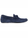 Men's Gommino Suede Driving Shoes Navy - TOD'S - BALAAN 1