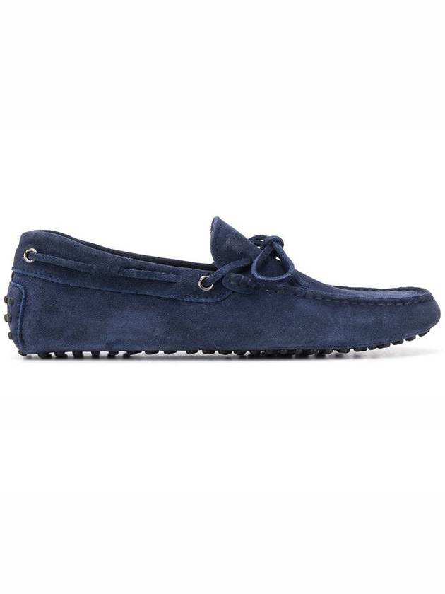 Men's Gommino Suede Driving Shoes Navy - TOD'S - BALAAN 1