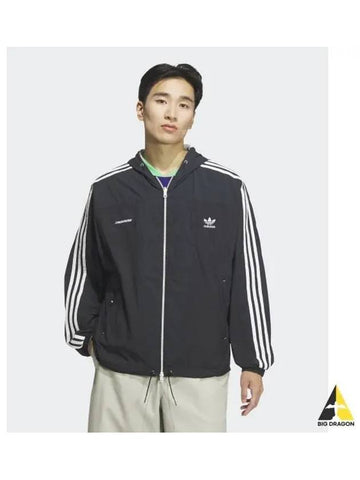 adidas x YESEYESEE Reversible Jacket Black Light Gray JN5816 - ADIDAS - BALAAN 1