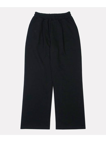 One Tuck Wide Sweat Wide Pants Black - ALEX&AIDEN - BALAAN 1