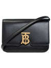 Small Leather TB Shoulder Bag Black - BURBERRY - BALAAN 3