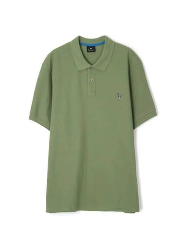 Zebra Regular Fit Polo Shirt Khaki - PAUL SMITH - BALAAN 1