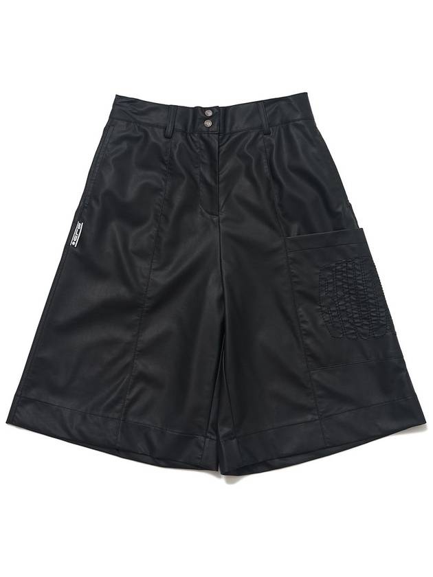 Eco leather Bermuda pantsBK - BLUDOT - BALAAN 2