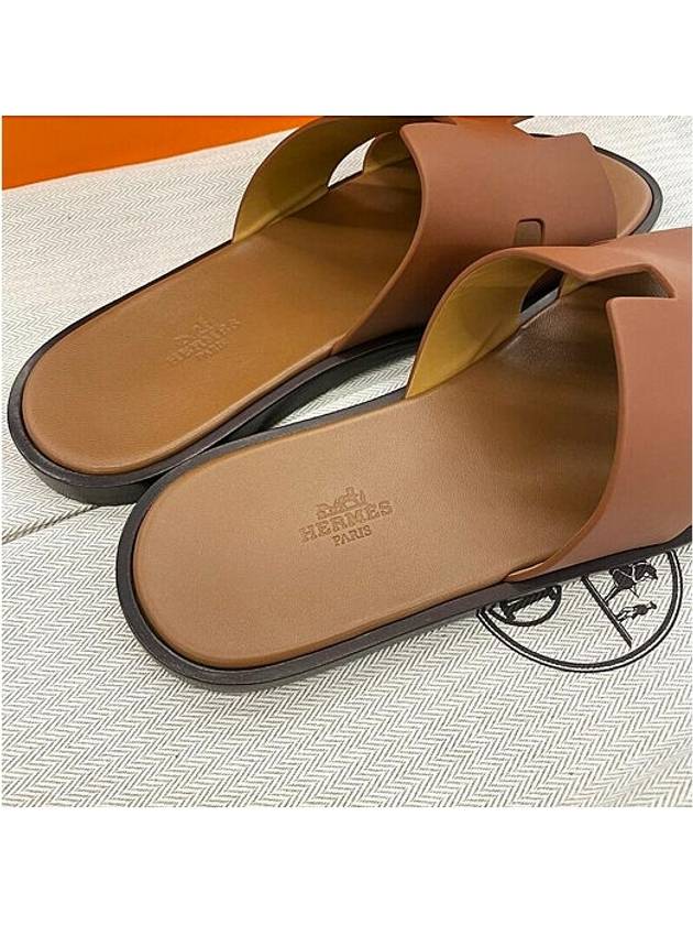 Izmir Leather Slippers Gold - HERMES - BALAAN 4