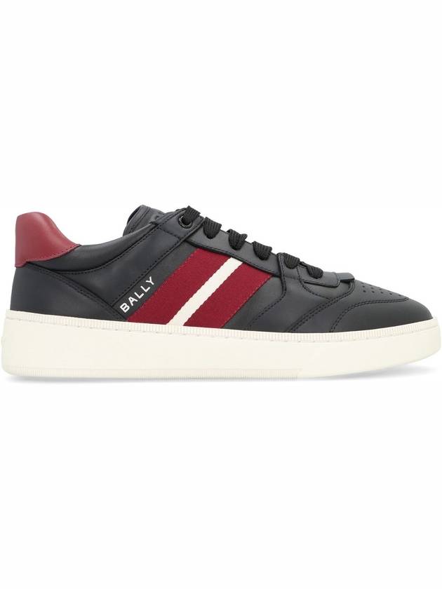 Rebby Leather Low-Top Sneakers Black - BALLY - BALAAN 3