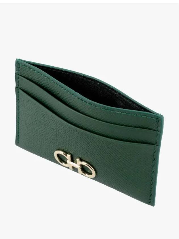 Gancini Card Wallet Forest Green - SALVATORE FERRAGAMO - BALAAN 4