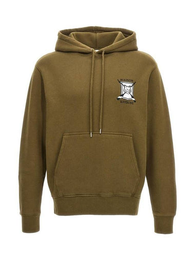 College Fox Embroidered Hoodie Green - MAISON KITSUNE - BALAAN 1