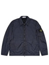 Crinkle Reps Nylon Garment Dyed Overshirt Zip Up Jacket Navy - STONE ISLAND - BALAAN 2