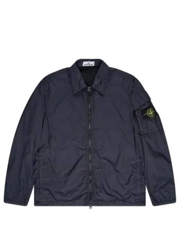 Crinkle Reps Nylon Garment Dyed Overshirt Zip Up Jacket Navy - STONE ISLAND - BALAAN 2