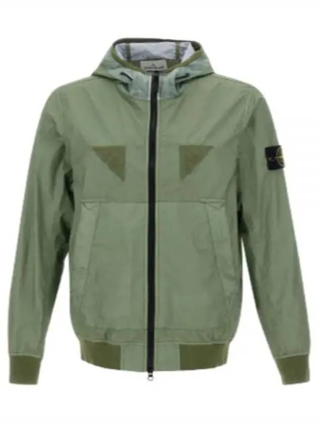 Wappen Patch Nylon Hooded  Jacket Green - STONE ISLAND - BALAAN 2