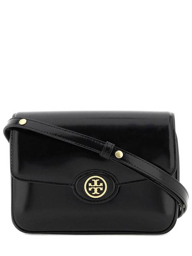 Robinson Spazzolato Convertible Logo Shoulder Bag Black - TORY BURCH - BALAAN 2