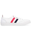 RWB Canvas Broguing Low Top Sneakers White - THOM BROWNE - BALAAN 1