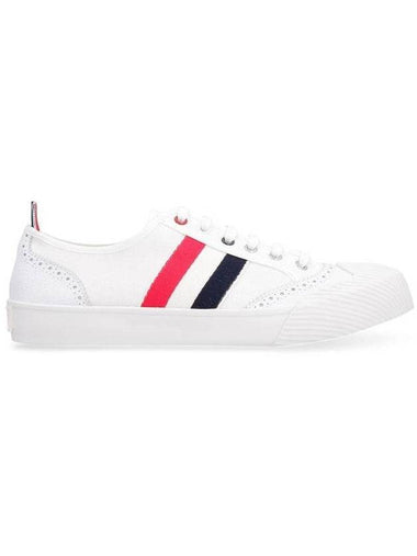 RWB Canvas Broguing Low Top Sneakers White - THOM BROWNE - BALAAN 1