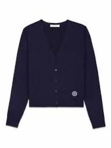 SRHWC Ribbed Cardigan Navy CAAW232NA rib 1218253 - SPORTY & RICH - BALAAN 1