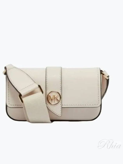 Greenwich Small Saffiano Leather Sling Cross Bag White - MICHAEL KORS - BALAAN 2