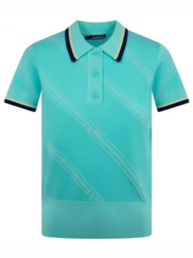 Golf Moira Short Sleeve Polo Shirt Aruba Blue - J.LINDEBERG - BALAAN 2