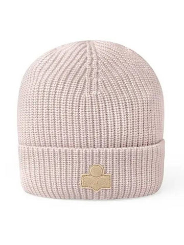 BE015MFA A4L01A 90BE Veil Logo Merino Wool Beanie - ISABEL MARANT - BALAAN 1