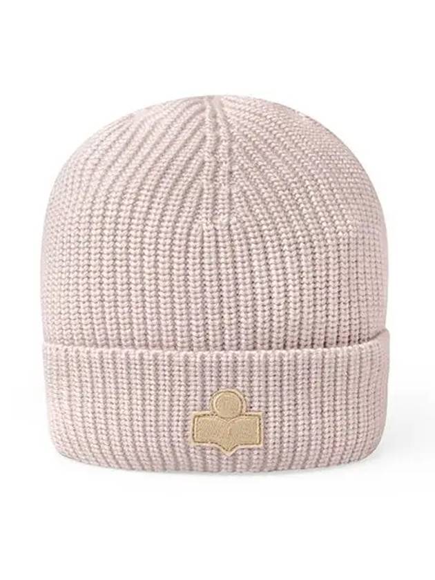 BE015MFA A4L01A 90BE Veil Logo Merino Wool Beanie - ISABEL MARANT - BALAAN 2