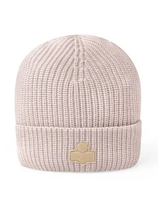 BE015MFA A4L01A 90BE Veil Logo Merino Wool Women s Beanie - ISABEL MARANT - BALAAN 1